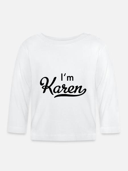 Karen - Baby Bio-Langarmshirt - Weiß