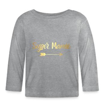Super Golden Granny - Oma Geschenk - Baby Bio-Langarmshirt - Grau meliert - Vorne