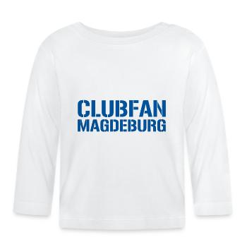 Clubfan Magdebourg Bleu Blanc - T-shirt manches longues bio Bébé - blanc - Devant