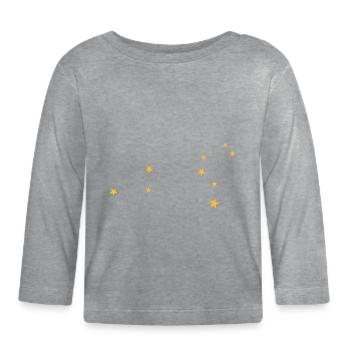 Signe astrologique Lion - T-shirt manches longues bio Bébé - gris chiné - Devant