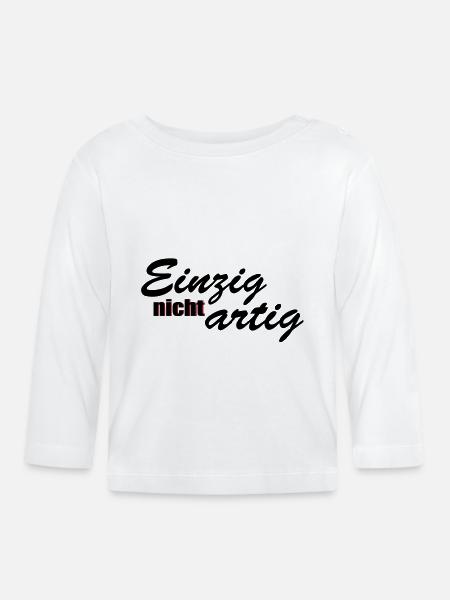 einzig nicht artig - Baby Bio-Langarmshirt - Weiß