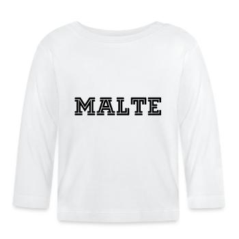 malte2 - Organic Baby Long Sleeve T-Shirt - white - Front