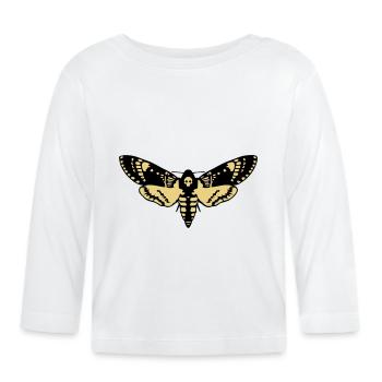 Sphinx Schädel butterfly skull - Baby Bio-Langarmshirt - Weiß - Vorne