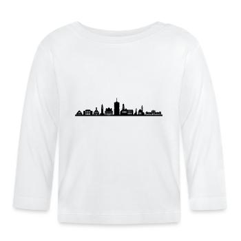 Skyline - Augsburg - Baby Bio-Langarmshirt - Weiß - Vorne