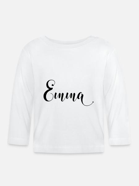 emma - Baby Bio-Langarmshirt - Weiß