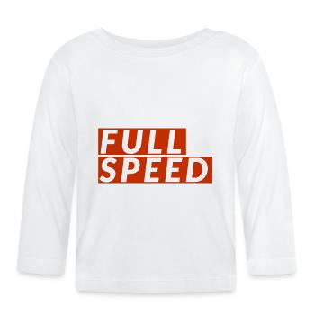 FULL SPEED T-shirt cool pour les automobilistes - T-shirt manches longues bio Bébé - blanc - Devant