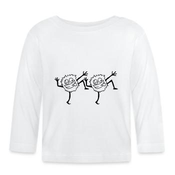 Équipe Dancing Monsters - T-shirt manches longues bio Bébé - blanc - Devant