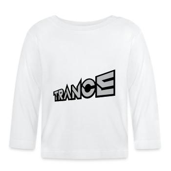 Lettrage Club Trance Techno - T-shirt manches longues bio Bébé - blanc - Devant