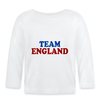 Team england - T-shirt manches longues bio Bébé - blanc - Devant