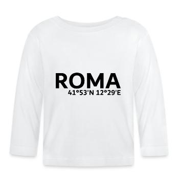 Roma coordinates - Organic Baby Long Sleeve T-Shirt - white - Front