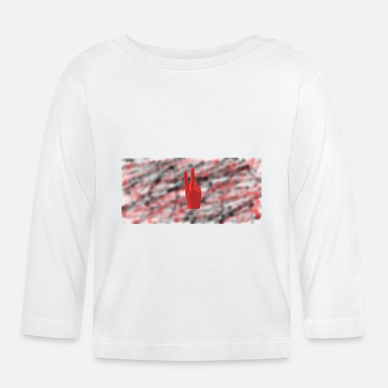 Paix - T-shirt manches longues bio Bébé - blanc