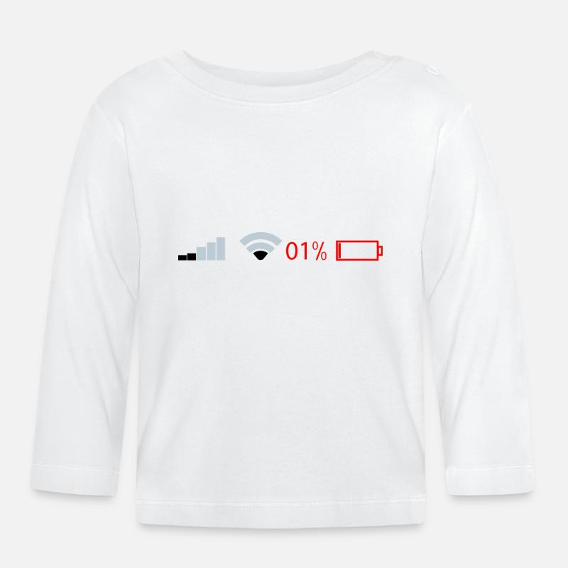 wifi - T-shirt manches longues bio Bébé - blanc