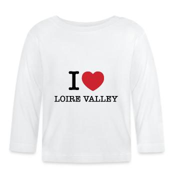 J’aime le Val de Loire | Loire - T-shirt manches longues bio Bébé - blanc - Devant
