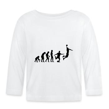 Basket-ball Evolution Basketball Basket - T-shirt manches longues bio Bébé - blanc - Devant