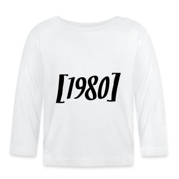 1980 - Baby Bio-Langarmshirt - Weiß - Vorne