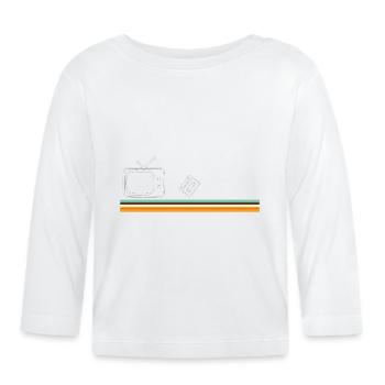 Années 70 - T-shirt manches longues bio Bébé - blanc - Devant