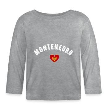 Monténégro - T-shirt manches longues bio Bébé - gris chiné - Devant
