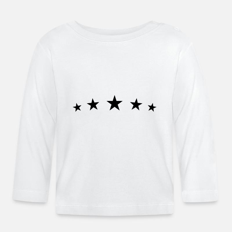 stern bogen - Baby Bio-Langarmshirt - Weiß