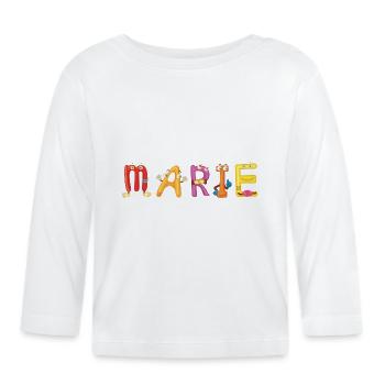 Marie - Baby Bio-Langarmshirt - Weiß - Vorne