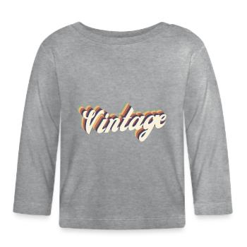 Vintage - Organic Baby Long Sleeve T-Shirt - heather grey - Front