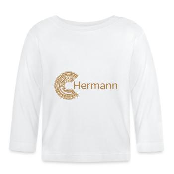 Für Hermann - Baby Bio-Langarmshirt - Weiß - Vorne