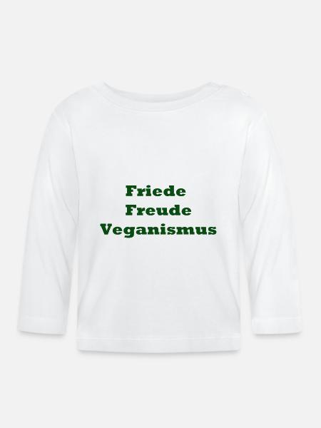 Veganismus - Baby Bio-Langarmshirt - Weiß