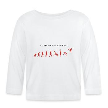 Evolution - Baby Bio-Langarmshirt - Weiß - Vorne