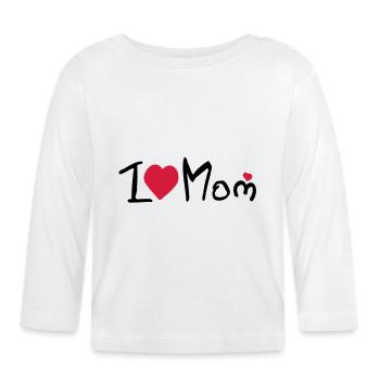 I heart Mom - Baby Bio-Langarmshirt - Weiß - Vorne