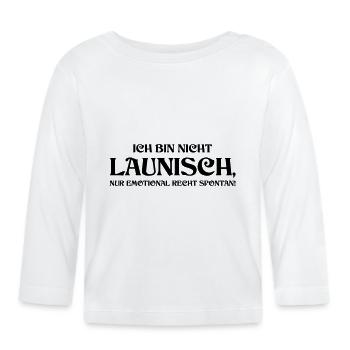 Non fantaisie - T-shirt manches longues bio Bébé - blanc - Devant
