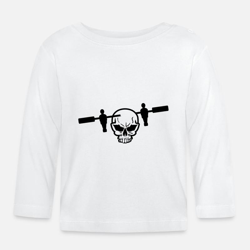 Tischfussball - Baby Bio-Langarmshirt - Weiß