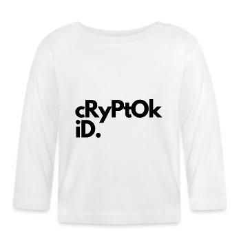 Cryptokid - Organic Baby Long Sleeve T-Shirt - white - Front