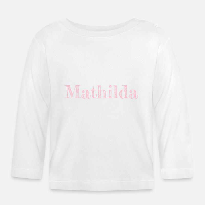 Mathilda - Baby Bio-Langarmshirt - Weiß