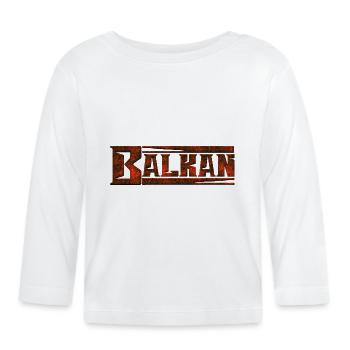 exyu balkan rock bosna croatia serbia - Organic Baby Long Sleeve T-Shirt - white - Front