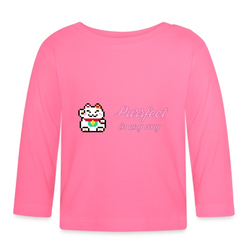 Purrfect in any way (Pink) - Organic Baby Long Sleeve T-Shirt