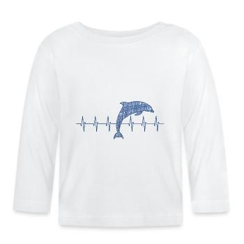 Delfin Dolphin - Baby Bio-Langarmshirt - Weiß - Vorne