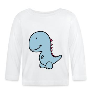 dino - Baby Bio-Langarmshirt - Weiß - Vorne