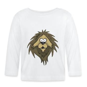 Lion - Organic Baby Long Sleeve T-Shirt - white - Front