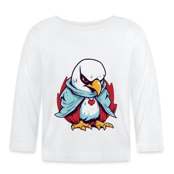 Chicken Vampire - Baby Bio-Langarmshirt - Weiß - Vorne