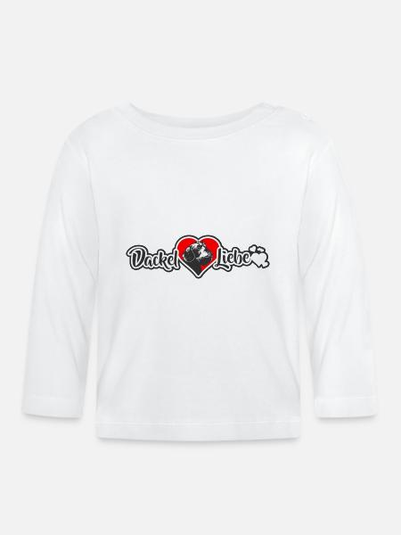 DackelLiebe - Baby Bio-Langarmshirt - Weiß