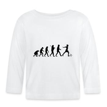 evolution foot - T-shirt manches longues bio Bébé - blanc - Devant