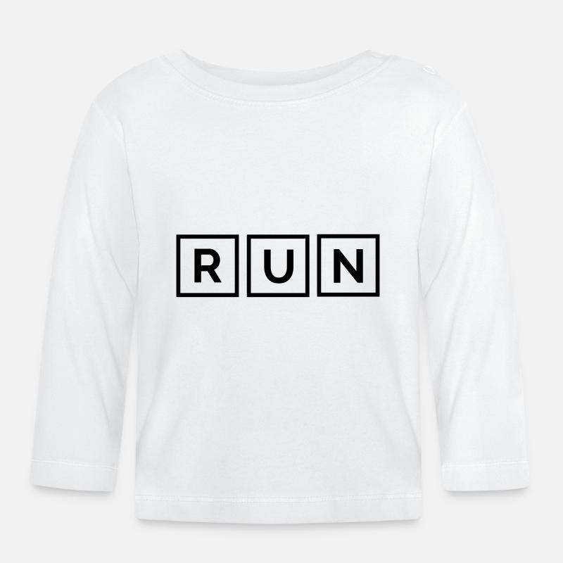 RUN - Baby Bio-Langarmshirt - Weiß