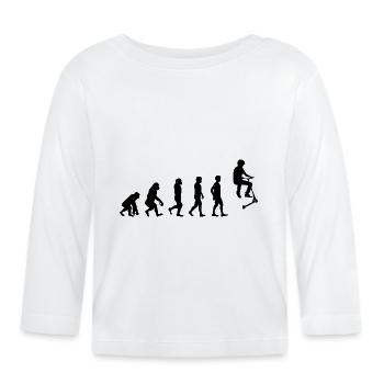Stunt Scooter Freestyle Scootering Evolution - T-shirt manches longues bio Bébé - blanc - Devant