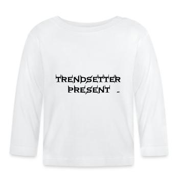 Trendsetter present - Organic Baby Long Sleeve T-Shirt - white - Front