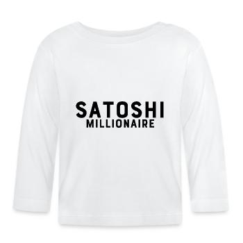 Millionnaire Satoshi - T-shirt manches longues bio Bébé - blanc - Devant