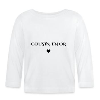 cousin en or - T-shirt manches longues bio Bébé - blanc - Devant