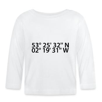 Coordonnées de vente - T-shirt manches longues bio Bébé - blanc - Devant