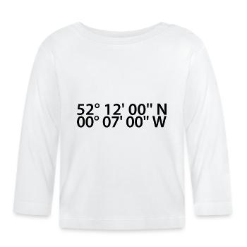Cambridge Koordinaten - Baby Bio-Langarmshirt - Weiß - Vorne