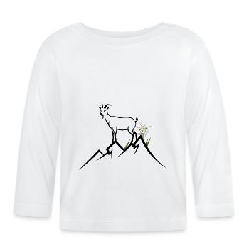 Berg, Alpen - Baby Bio-Langarmshirt - Weiß - Vorne