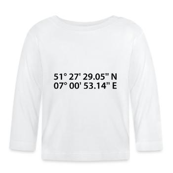 Coordonnées des aliments - T-shirt manches longues bio Bébé - blanc - Devant