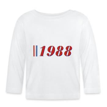 Year 1988 - Organic Baby Long Sleeve T-Shirt - white - Front
